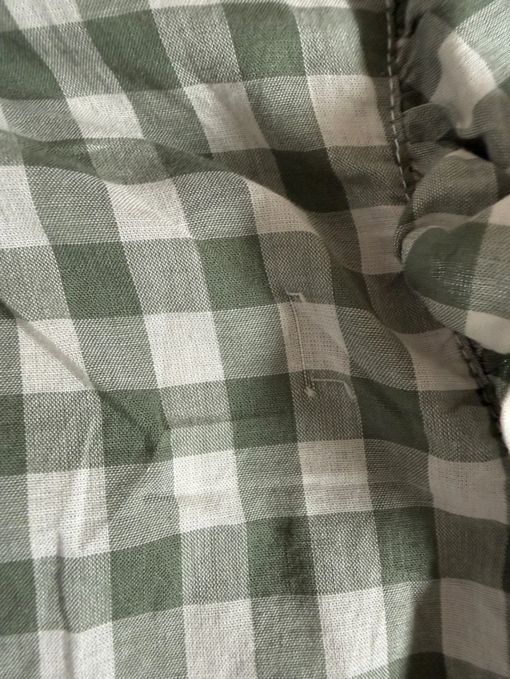 J. Crew Long Sleeve Gingham Ruffled Shoulder Blouse